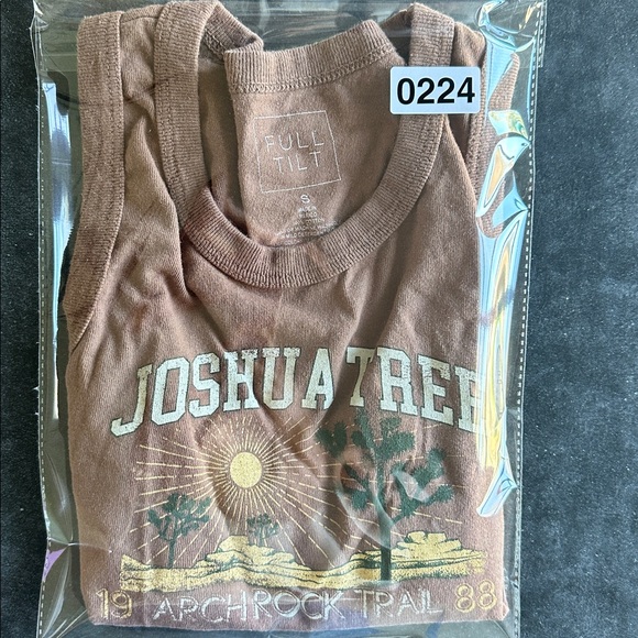 Full Tilt Brown Joshua Tree Graphic Crop Tank - Picture 7 of 7